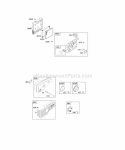 Air Cleaner Exhaust System Diagram and Parts List for 12J702-0639-01  Briggs and Stratton Engine